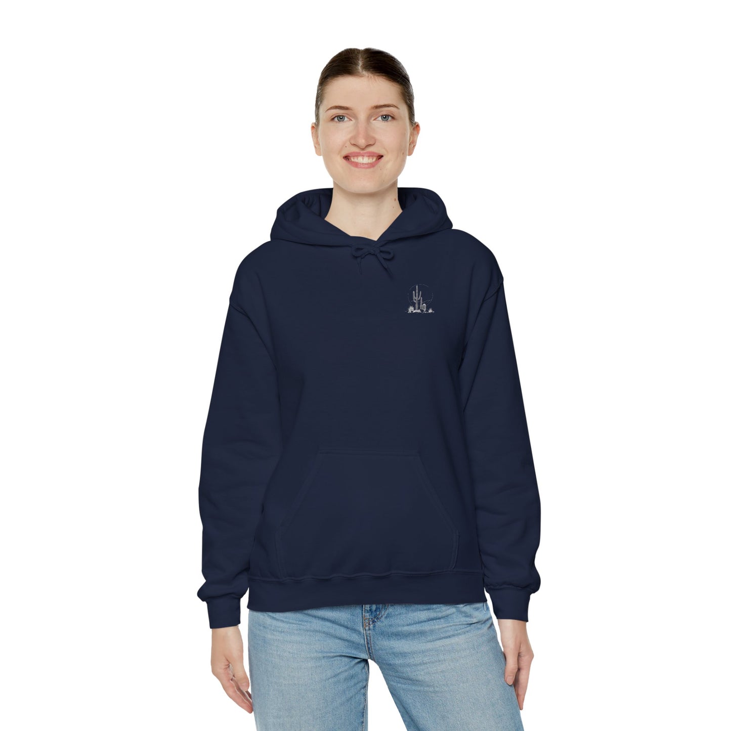 Horse and Rider Graphic Desert Scene Hoodie, Women's Pullover Sweatshirt for Equestrian, And She Lived Happily Ever After, Horse lover gift
