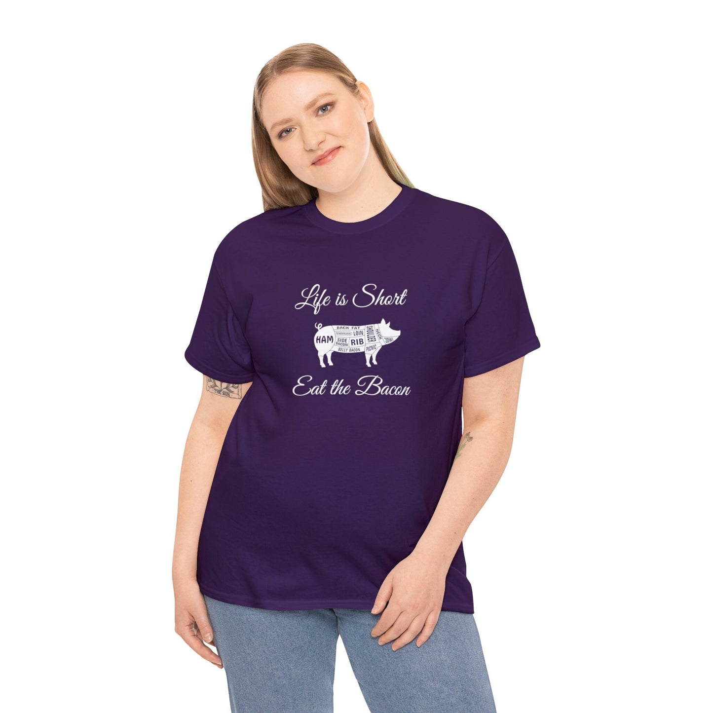 Bacon Lovers | Farmers Market Tshirt | Support Local Farmers| Farming Shirt Unisex Heavy Cotton Tee