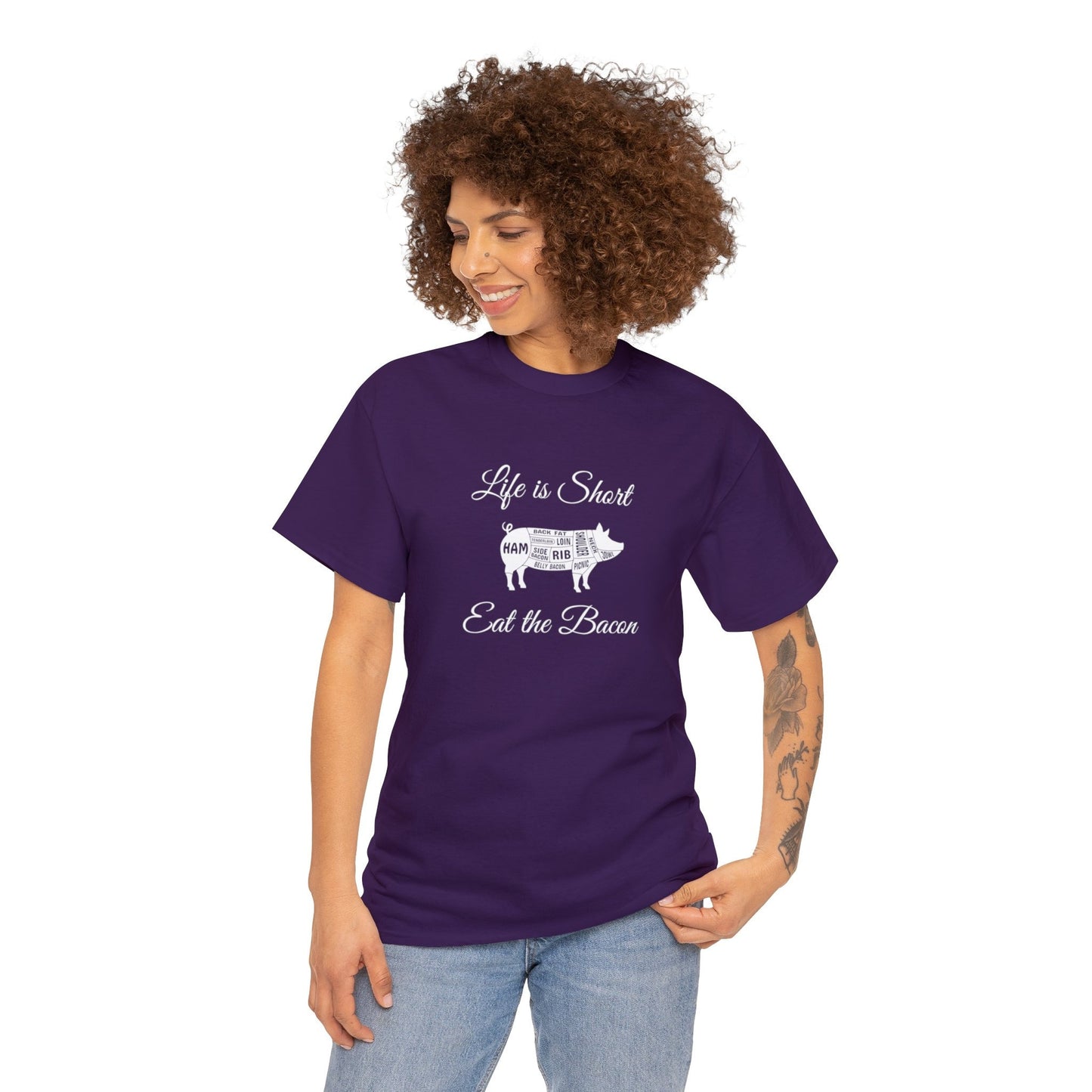 Bacon Lovers | Farmers Market Tshirt | Support Local Farmers| Farming Shirt Unisex Heavy Cotton Tee