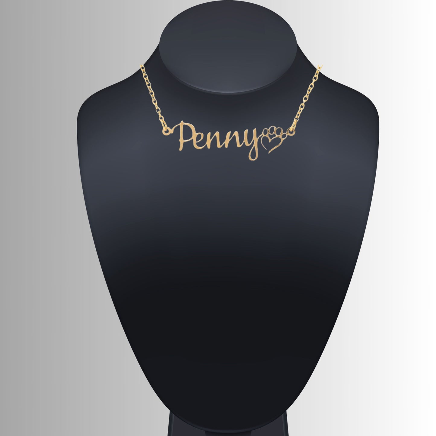 Personalized Dog Mom Name Necklace | Dog Paw necklace | Pet Name Necklace | Dog Lover Gift