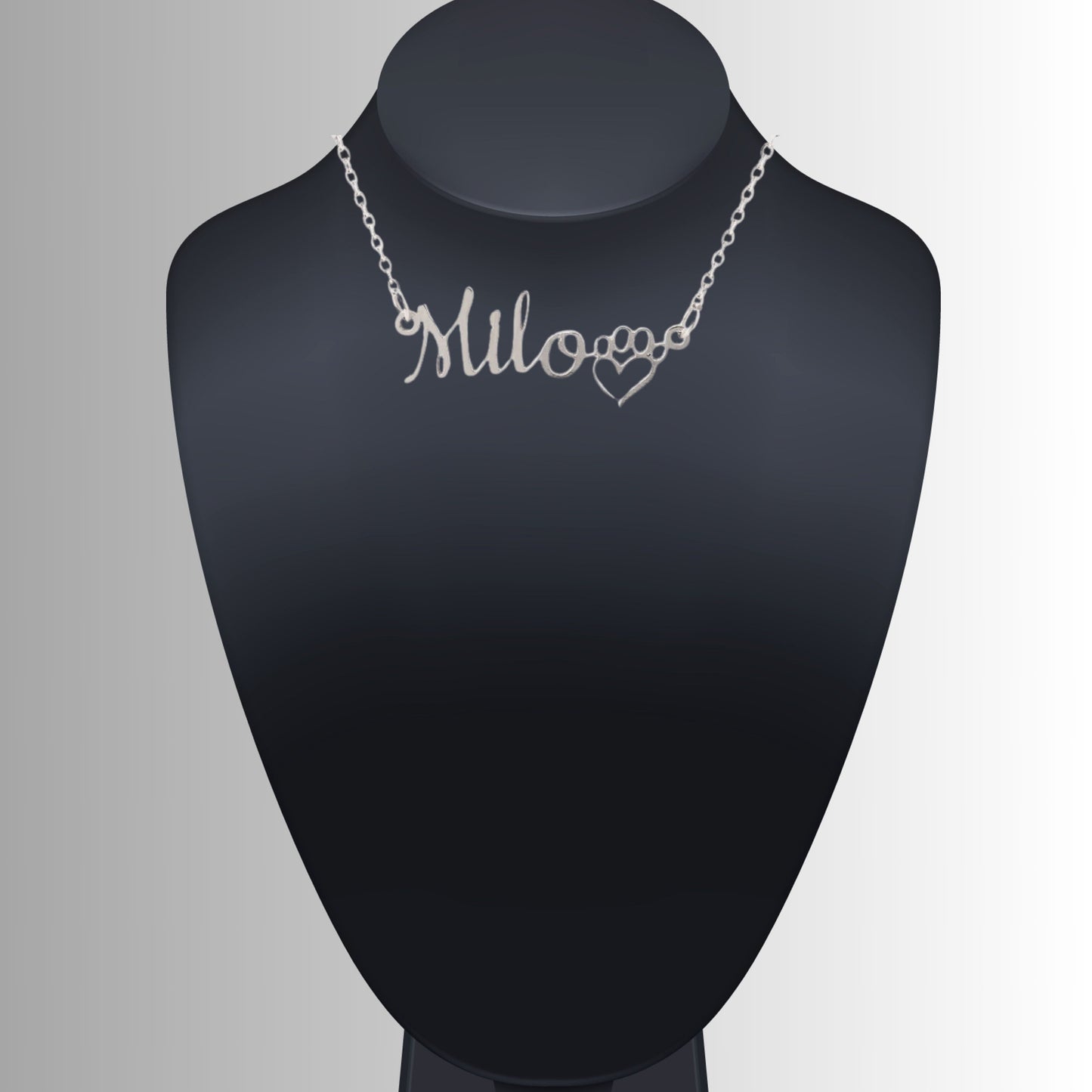 Personalized Dog Mom Name Necklace | Dog Paw necklace | Pet Name Necklace | Dog Lover Gift