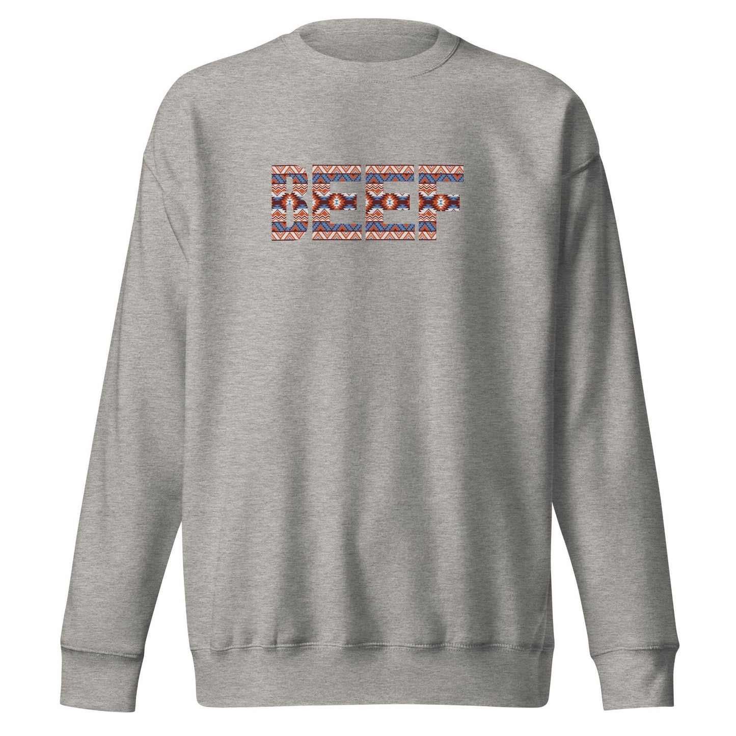 Premium Embroidered BEEF sweatshirt Country Western Sweatshirt Support Farmers Beef Cows