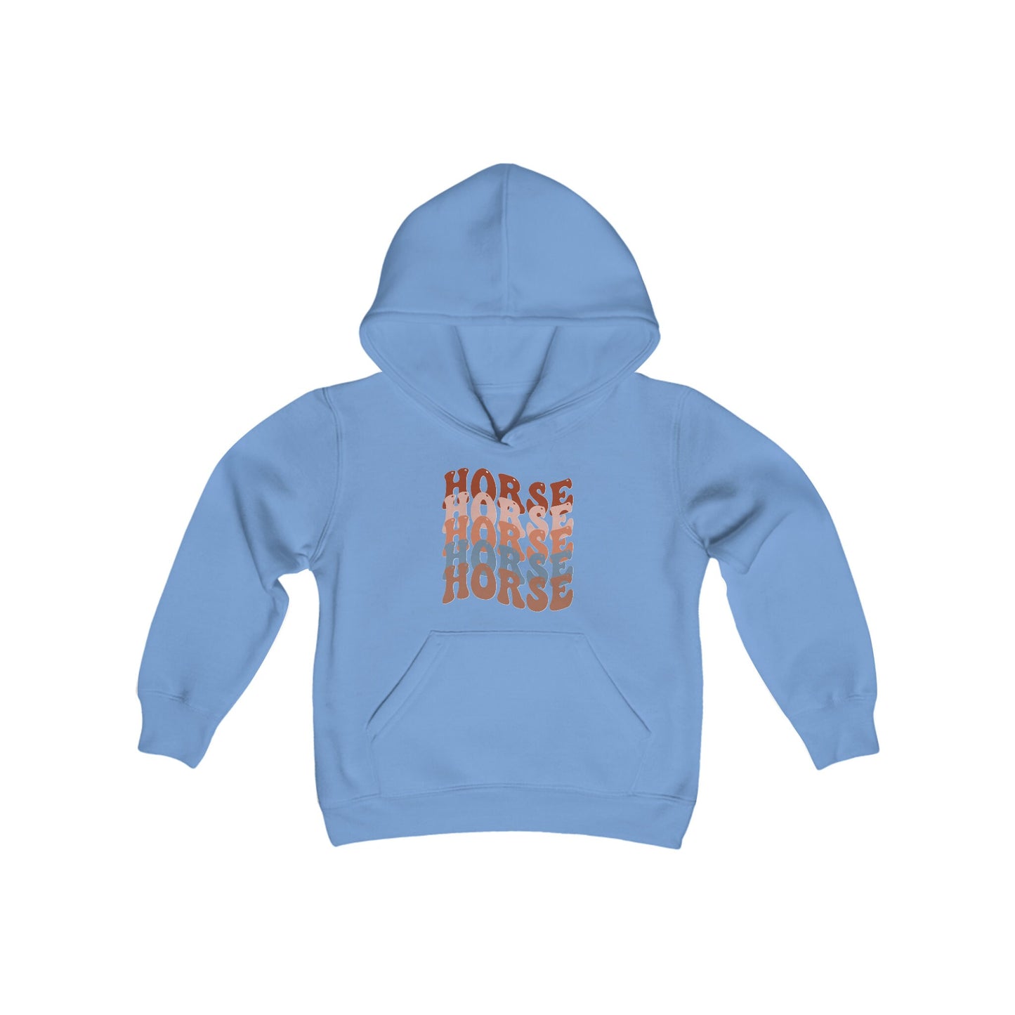 HORSE retro wave Youth Heavy Blend Hooded Sweatshirt