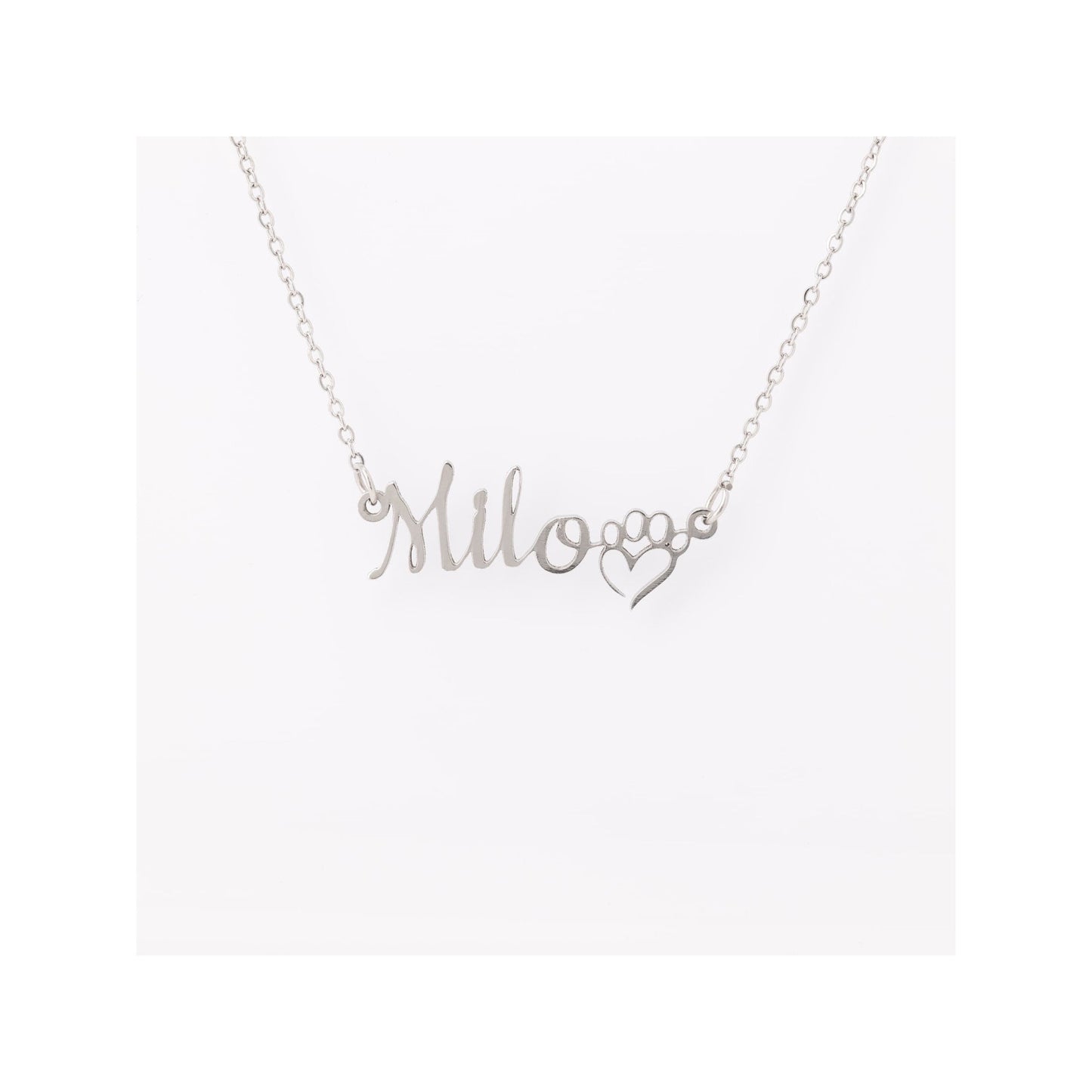 Personalized Dog Mom Name Necklace | Dog Paw necklace | Pet Name Necklace | Dog Lover Gift