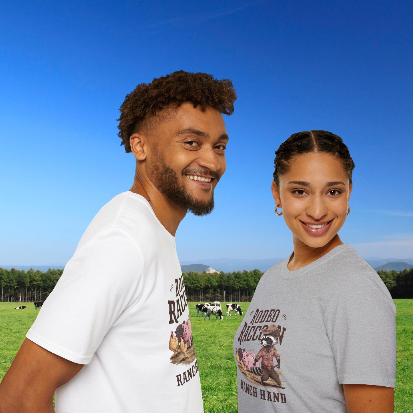 Rodeo Racoon Ranch Hand Unisex T-Shirt, Funny Cowboy Tee, Cute Wild West Shirt, Animal Lover Gift, Western Rodeo Apparel