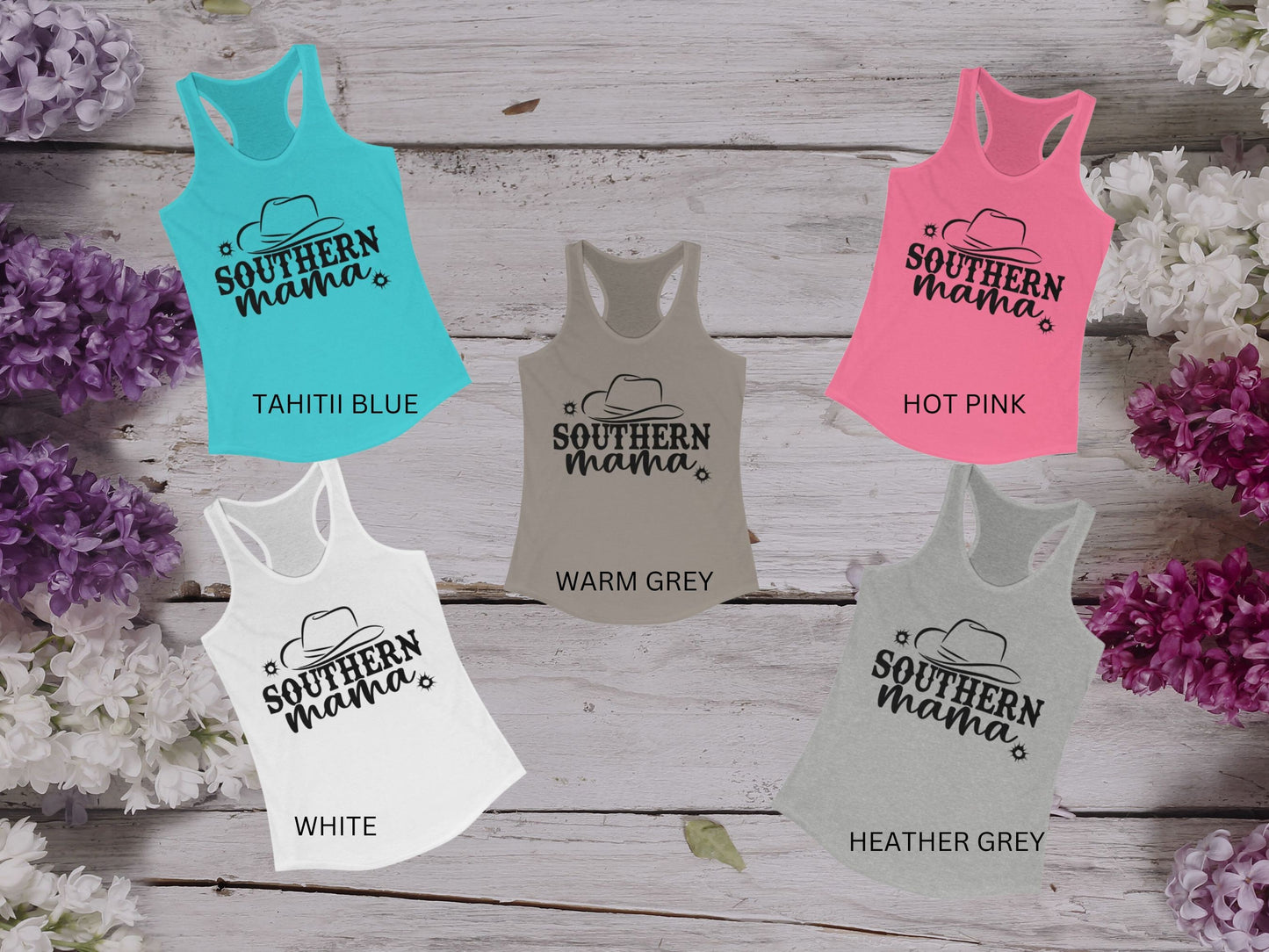 Graphic Tank Top for Mom, Southern Mama Shirt, Racerback Tank, Birthday Gift Idea, Western Fashion