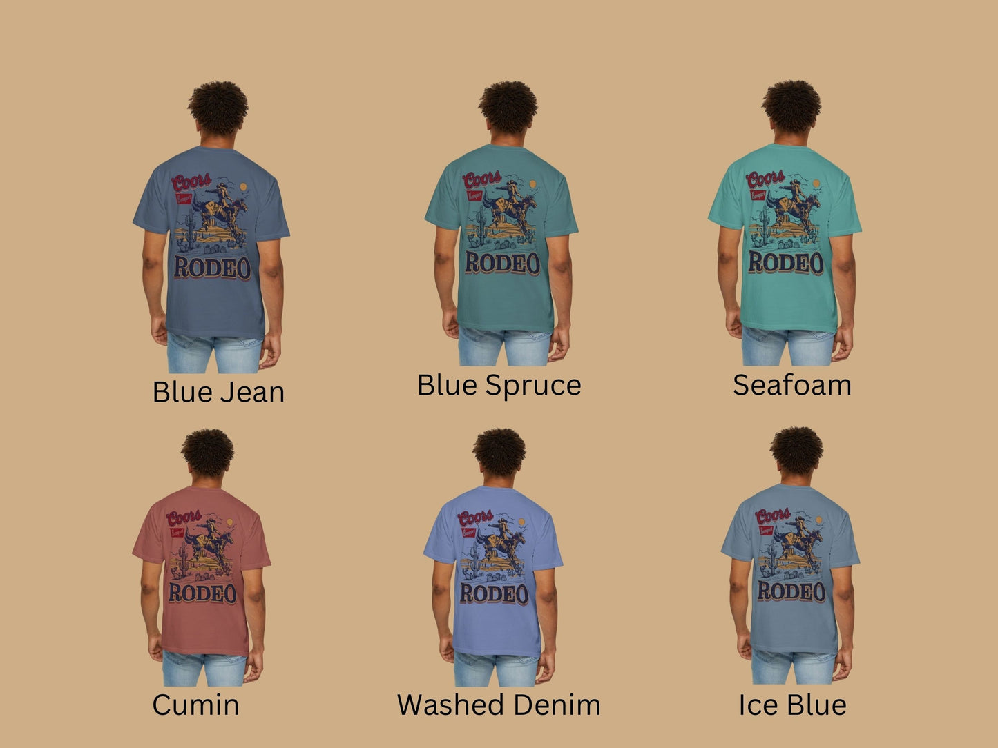 Coors Rodeo Cowboy Vintage T-shirt - Western Style for Men