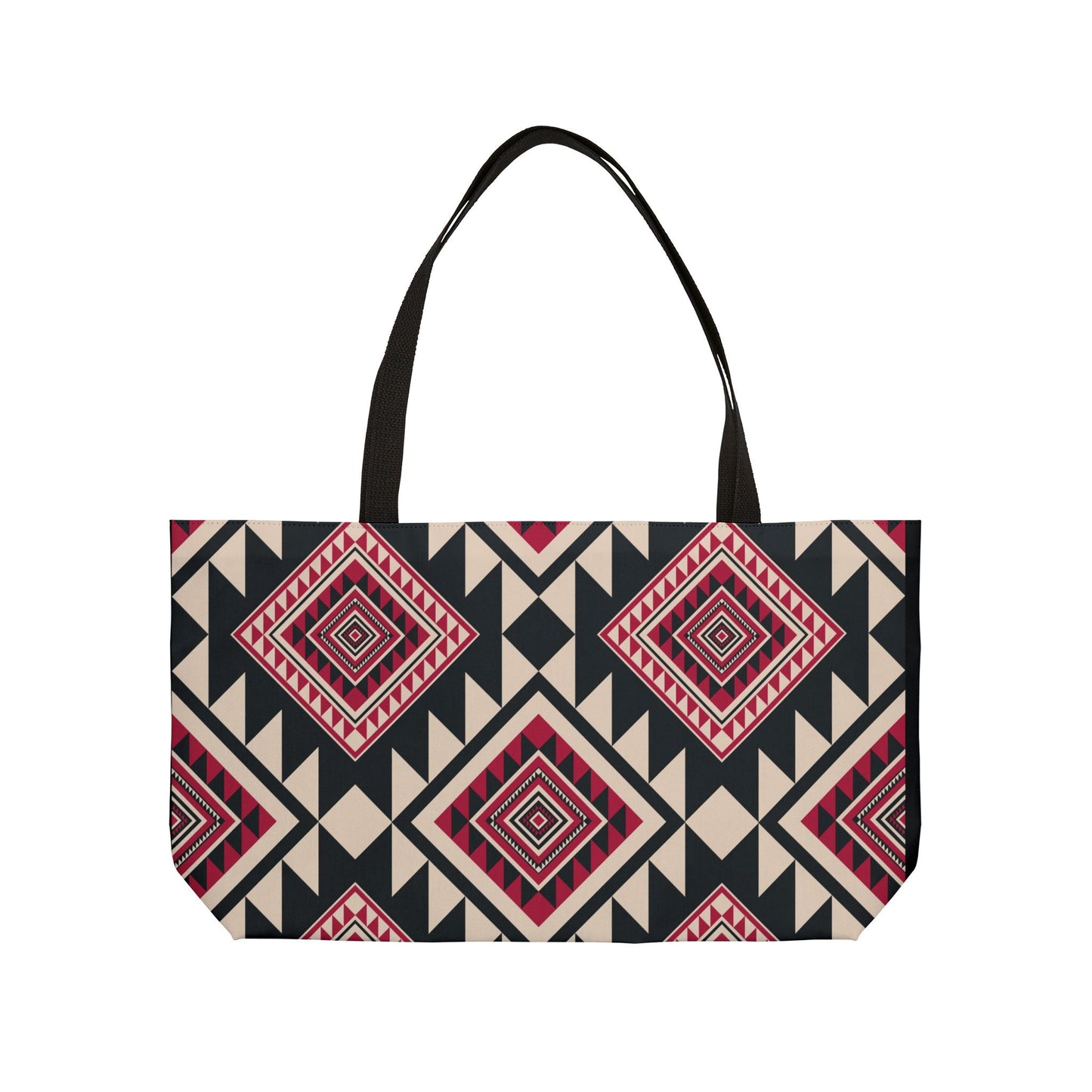 Red Aztec Weekender Tote Bag