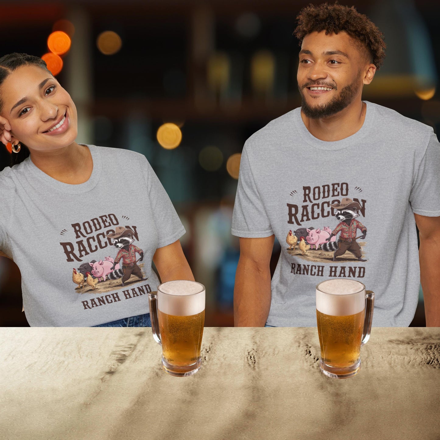 Rodeo Racoon Ranch Hand Unisex T-Shirt, Funny Cowboy Tee, Cute Wild West Shirt, Animal Lover Gift, Western Rodeo Apparel