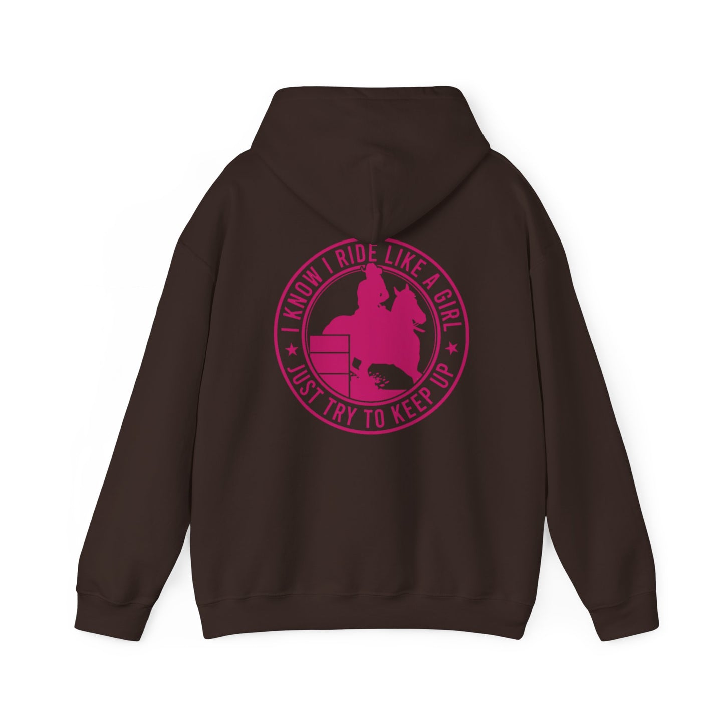 Ride Like a girl Heavy Blend Hoodie for the barrel racer | Gift for the barrel racer| Equestrian hoodie