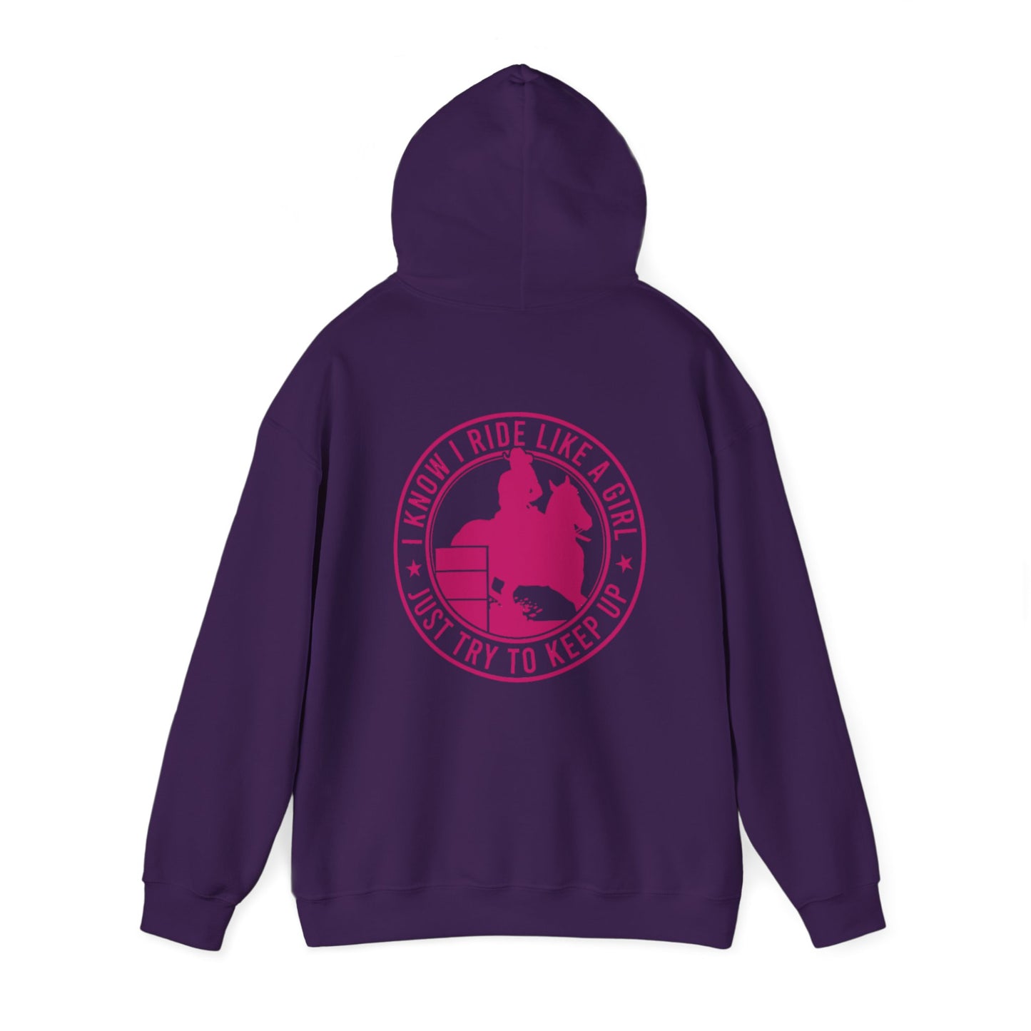 Ride Like a girl Heavy Blend Hoodie for the barrel racer | Gift for the barrel racer| Equestrian hoodie