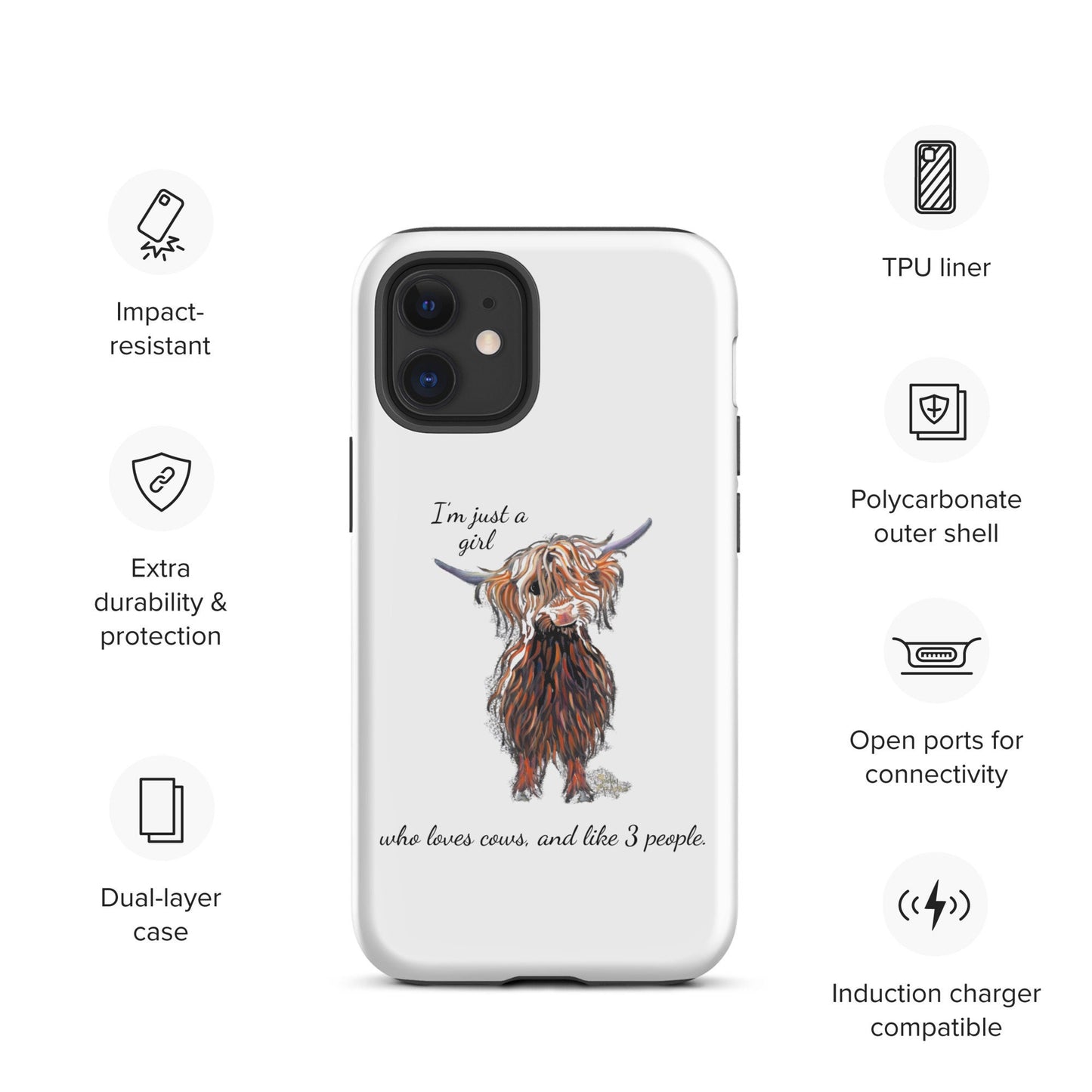 Tough Case for iPhone® Highland Cow