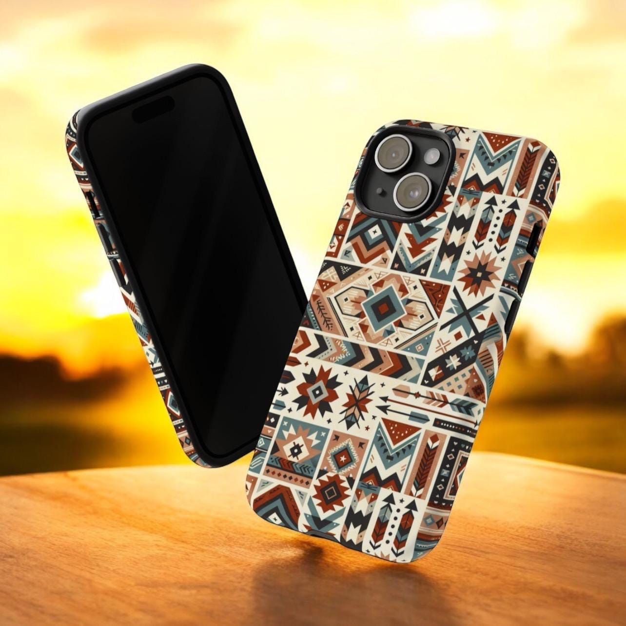 Phone Case, Southwestern iPhone 16, 16 pro, 16 pro max Cell Phone Cover, Desert Design, Protective Phone Case, Unique Boho Gift, Gift for