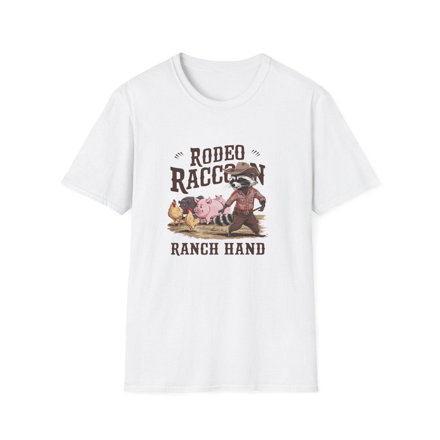 Rodeo Racoon Ranch Hand Unisex T-Shirt, Funny Cowboy Tee, Cute Wild West Shirt, Animal Lover Gift, Western Rodeo Apparel