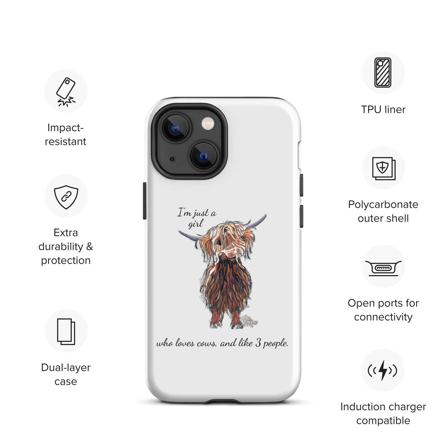 Tough Case for iPhone® Highland Cow