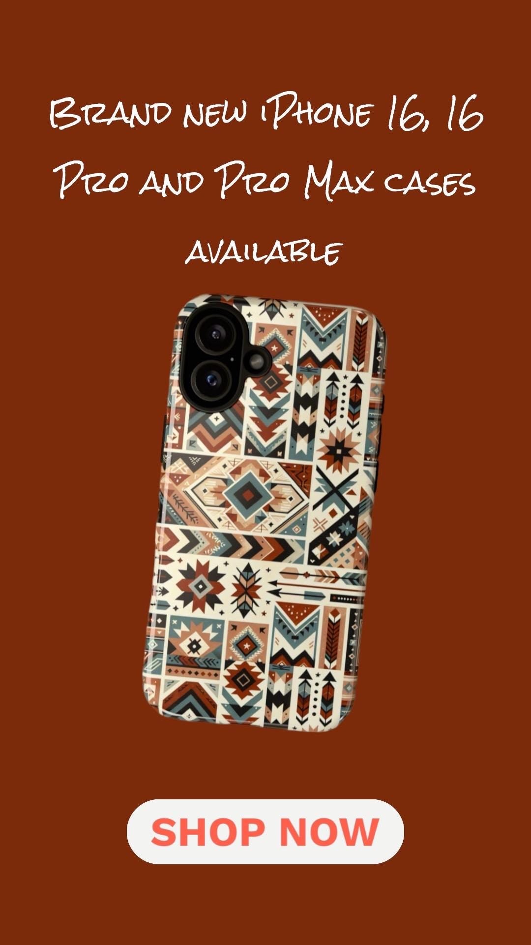 Phone Case, Southwestern iPhone 16, 16 pro, 16 pro max Cell Phone Cover, Desert Design, Protective Phone Case, Unique Boho Gift, Gift for