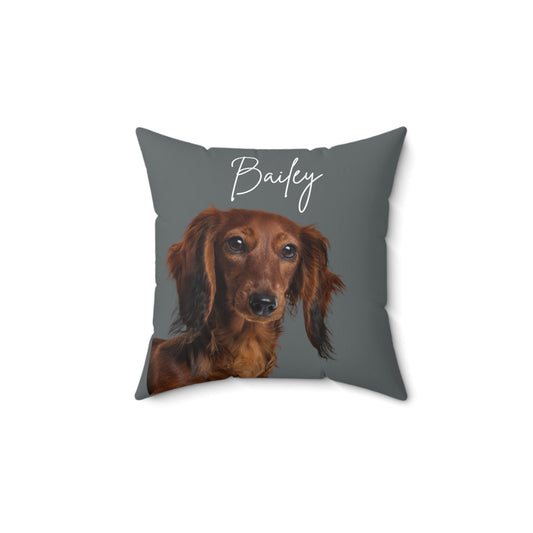 Personalized Dog Photo and Name Pillow