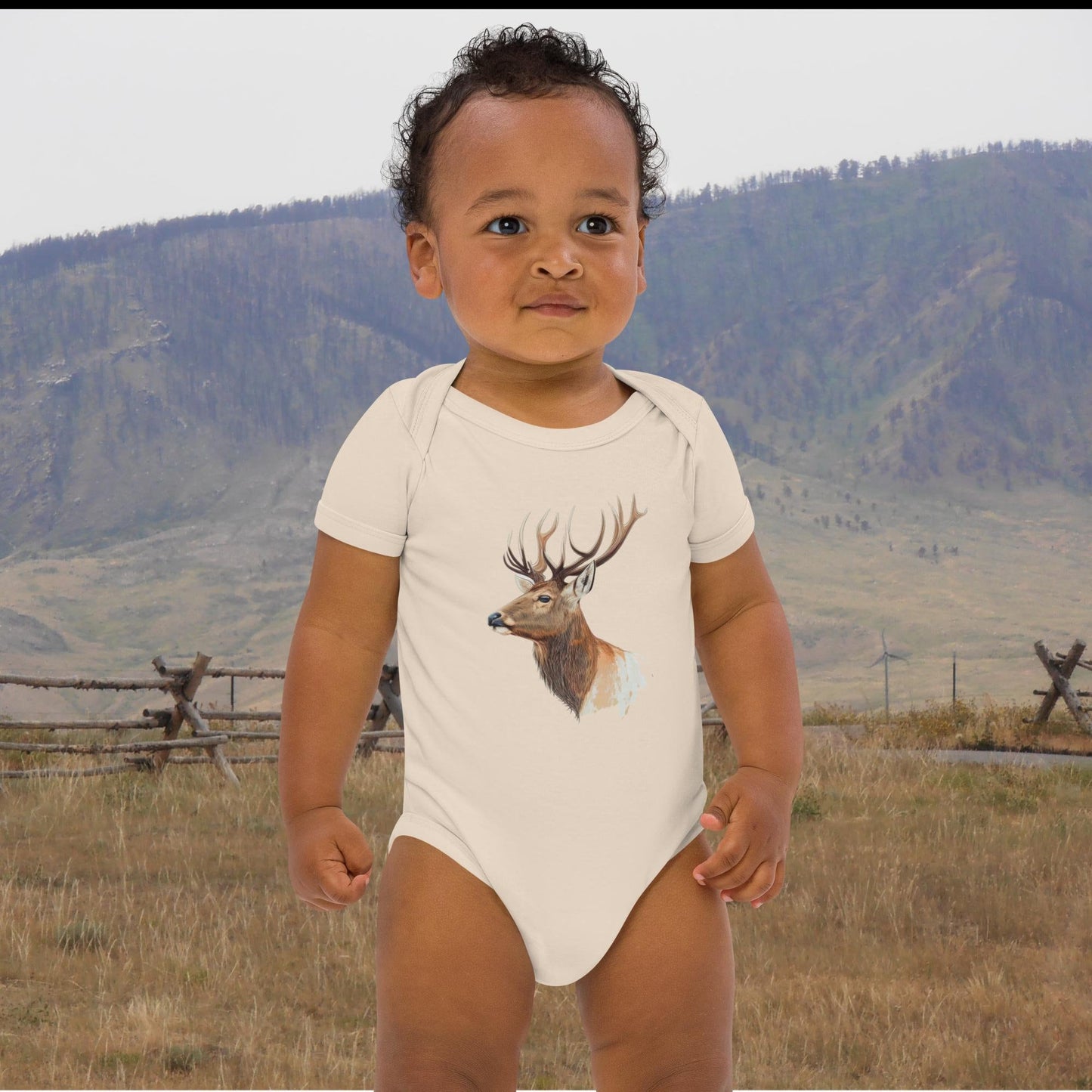 Oh Deer - Organic cotton baby bodysuit| Baby onesie