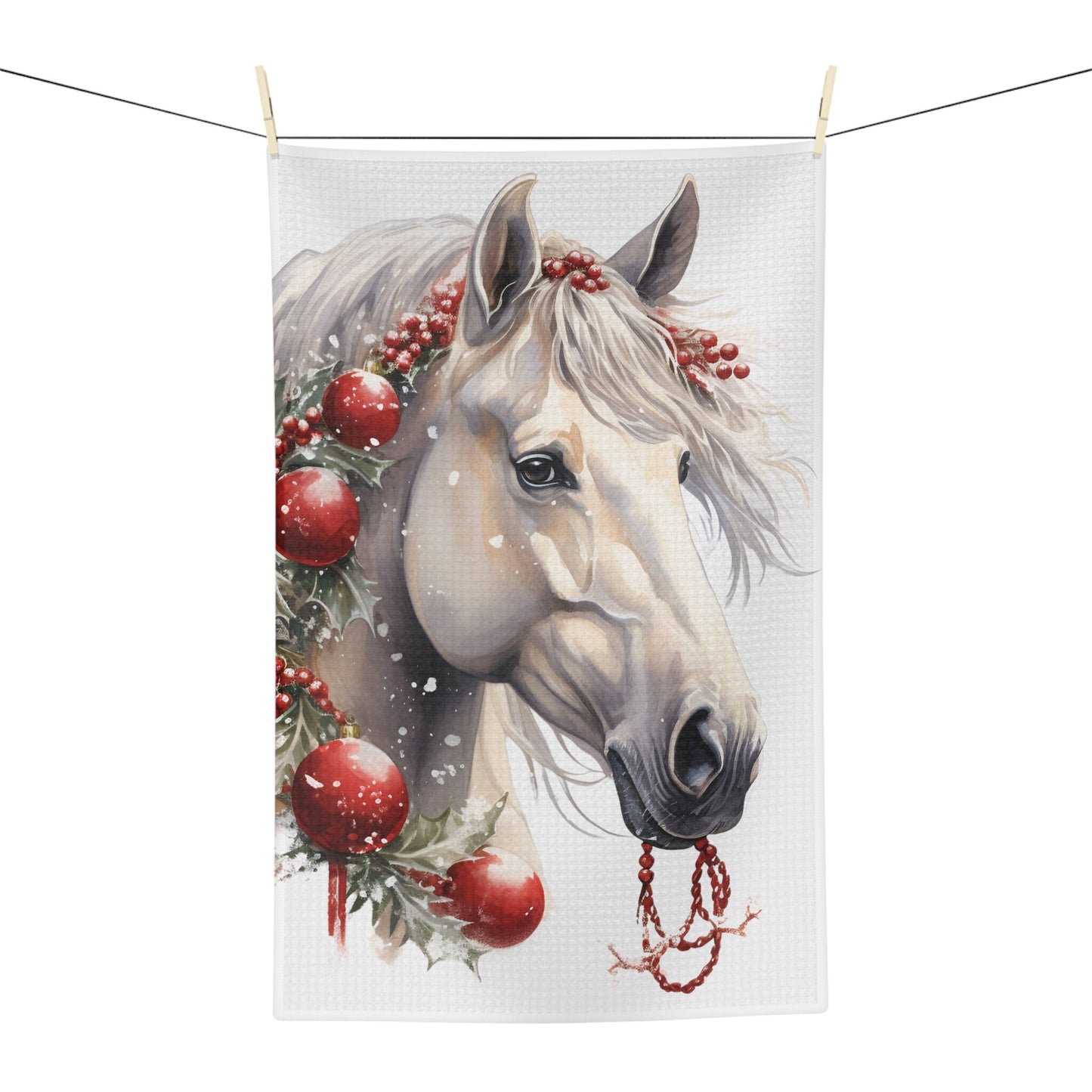 Christmas Horse Soft Tea Towel