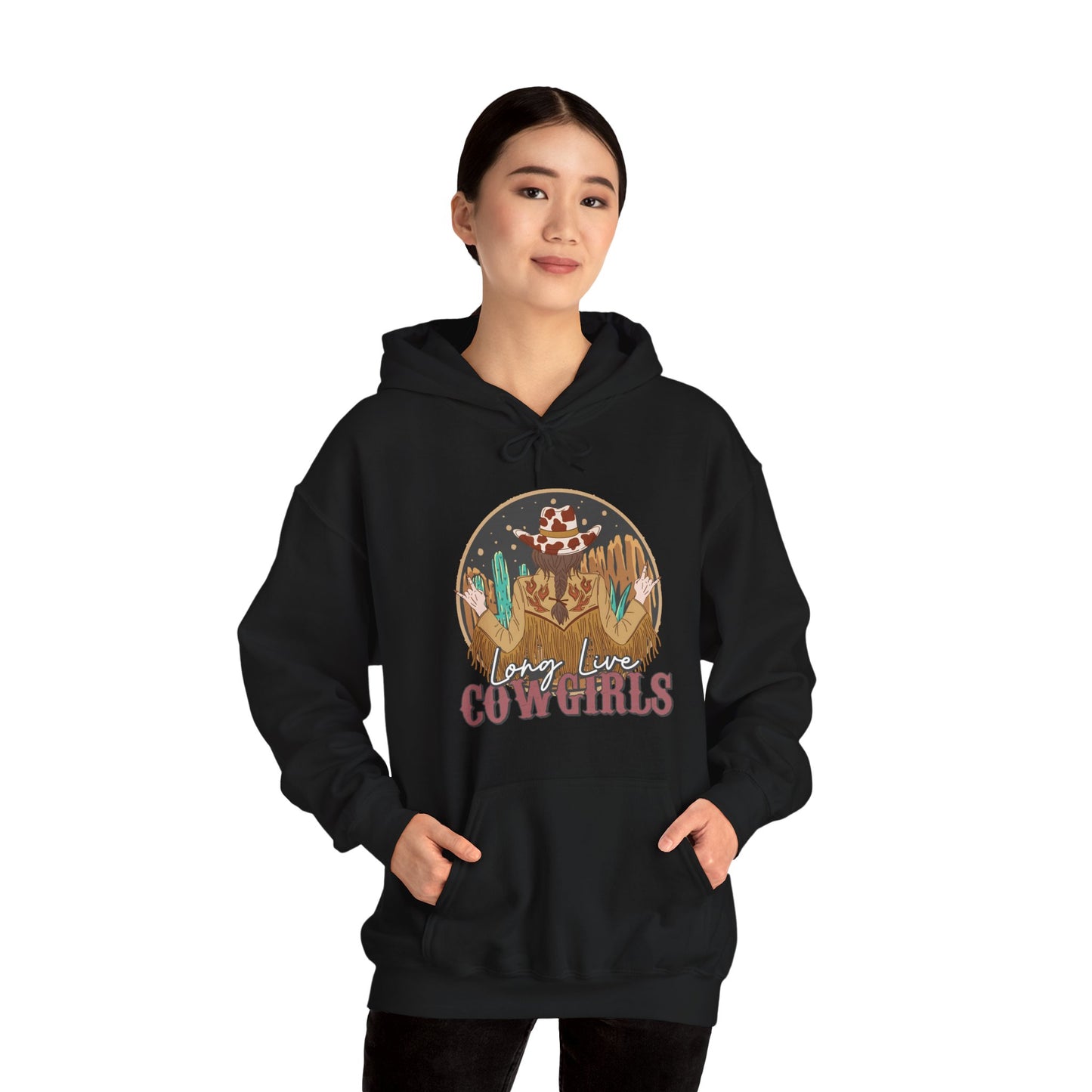 Long Live Cowgirls | Western Graphic Hoodie Heavy Blend™ Hooded Sweatshirt | 6 Colours