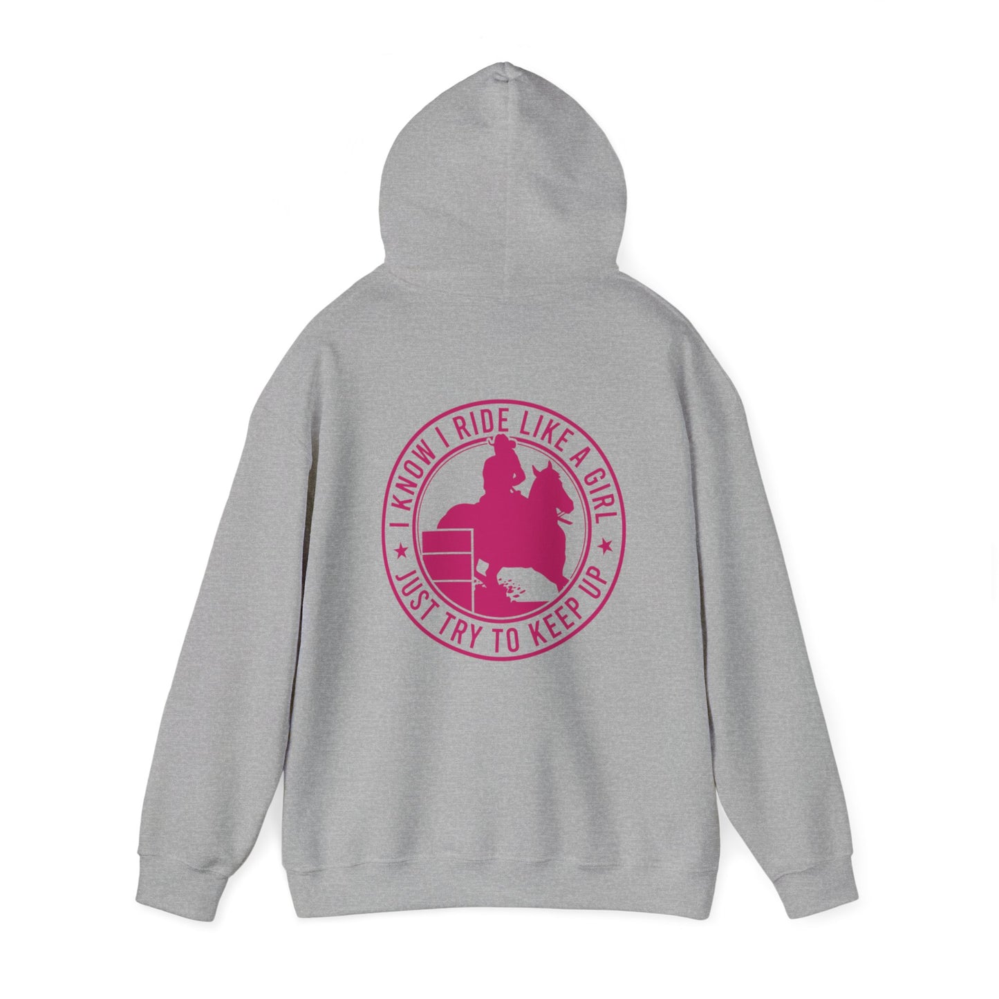 Ride Like a girl Heavy Blend Hoodie for the barrel racer | Gift for the barrel racer| Equestrian hoodie