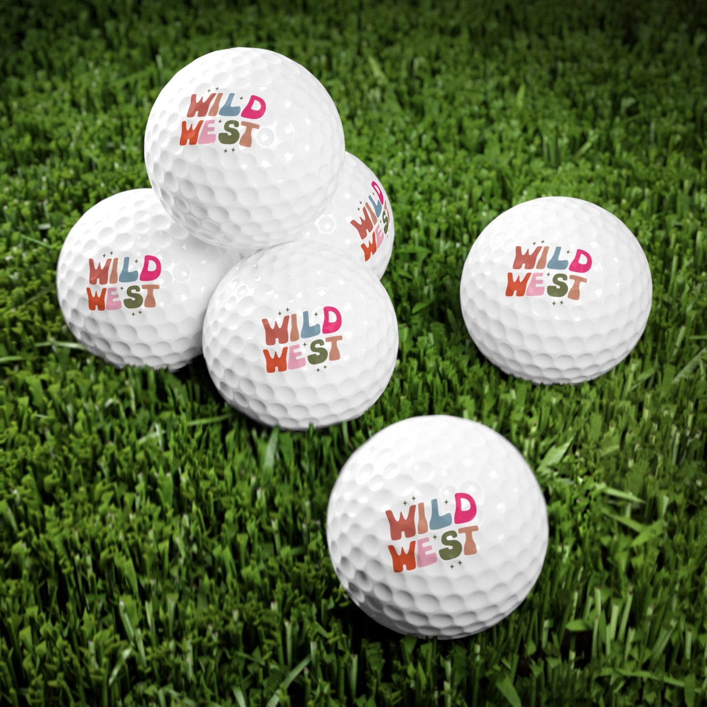 Wild West Golf Balls, 6pcs