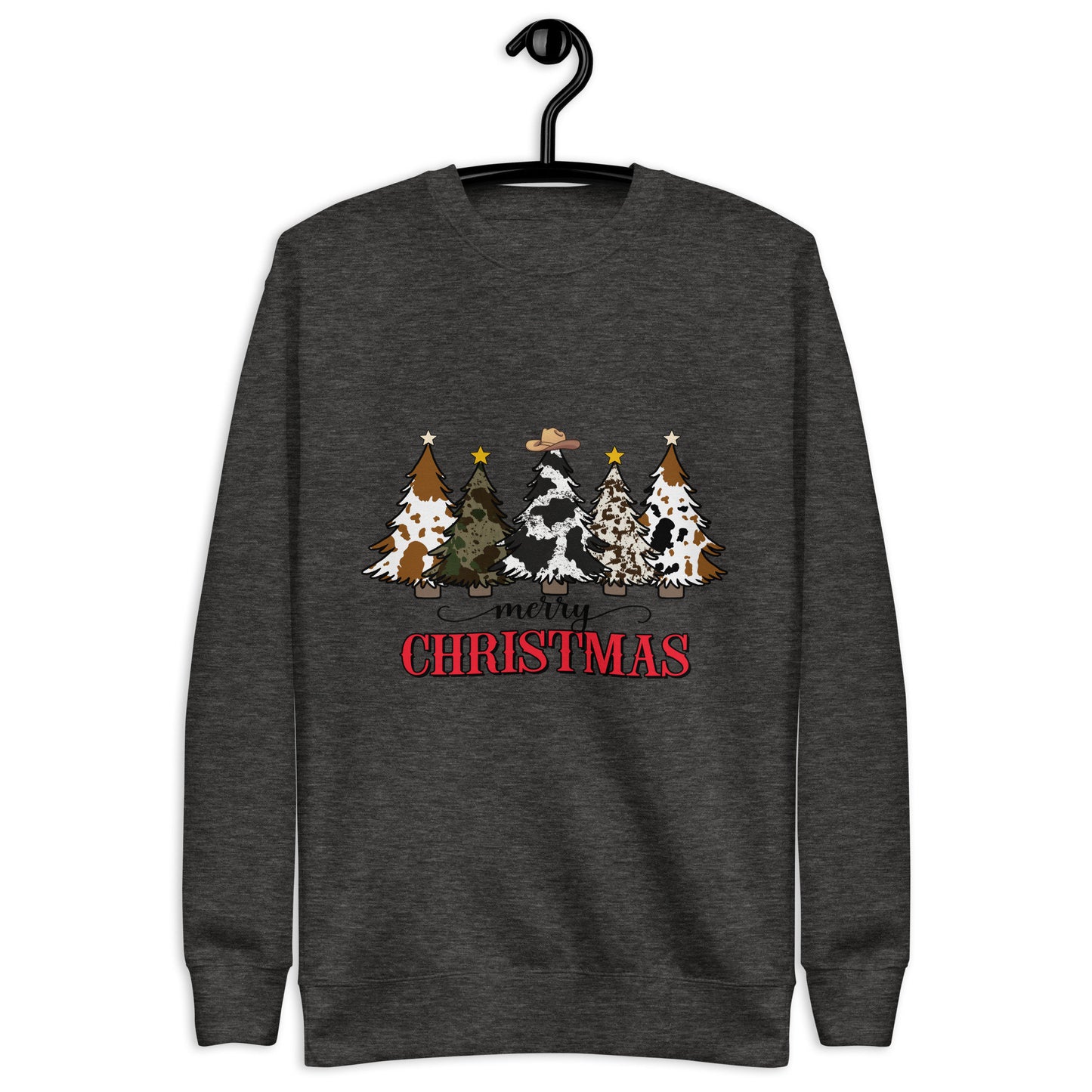 Cowy Christmas Trees -Unisex Premium Sweatshirt