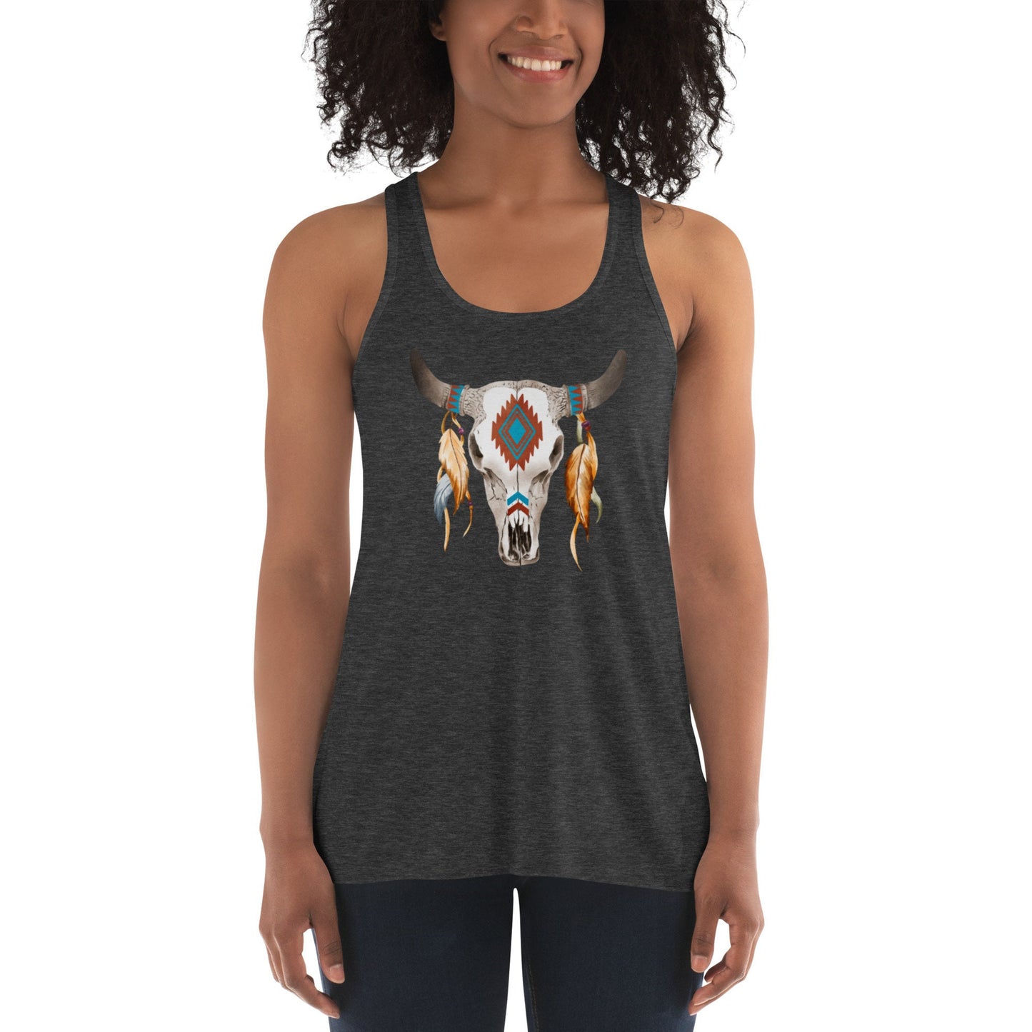 Women's Western Flowy Racerback Tank