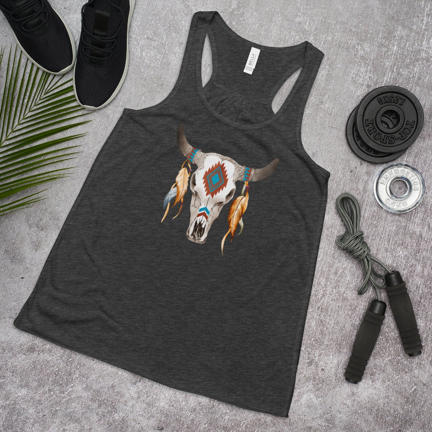 Women's Western Flowy Racerback Tank